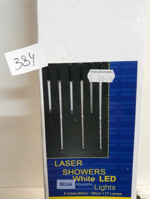 1 x Kerstverlichting shooting lazer 3x30 cm + 3 x 60 cm – foto 2 – kavel bij Belga Veilingen, Oudsbergen