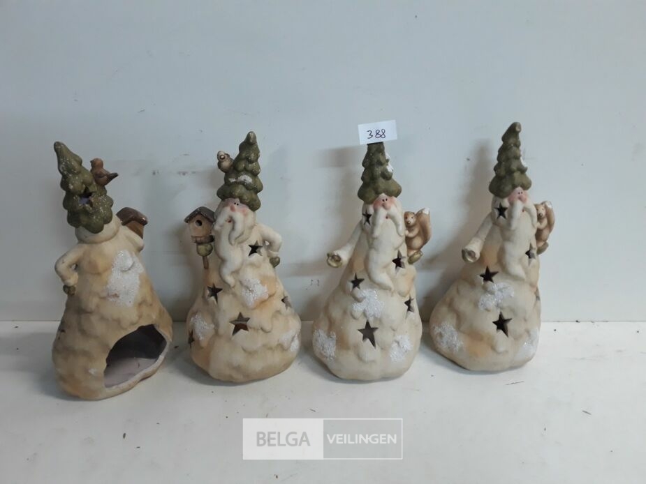 4 x T-lichthuisje kerstman 26 cm 2 assorti – foto 2 – kavel bij Belga Veilingen, Oudsbergen