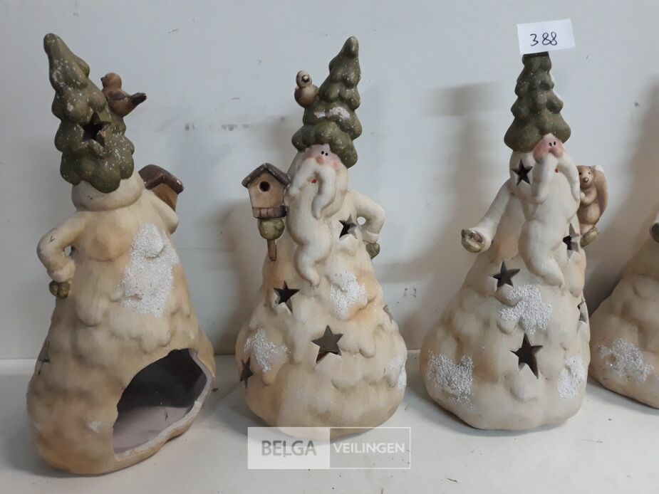 4 x T-lichthuisje kerstman 26 cm 2 assorti – foto 3 – kavel bij Belga Veilingen, Oudsbergen