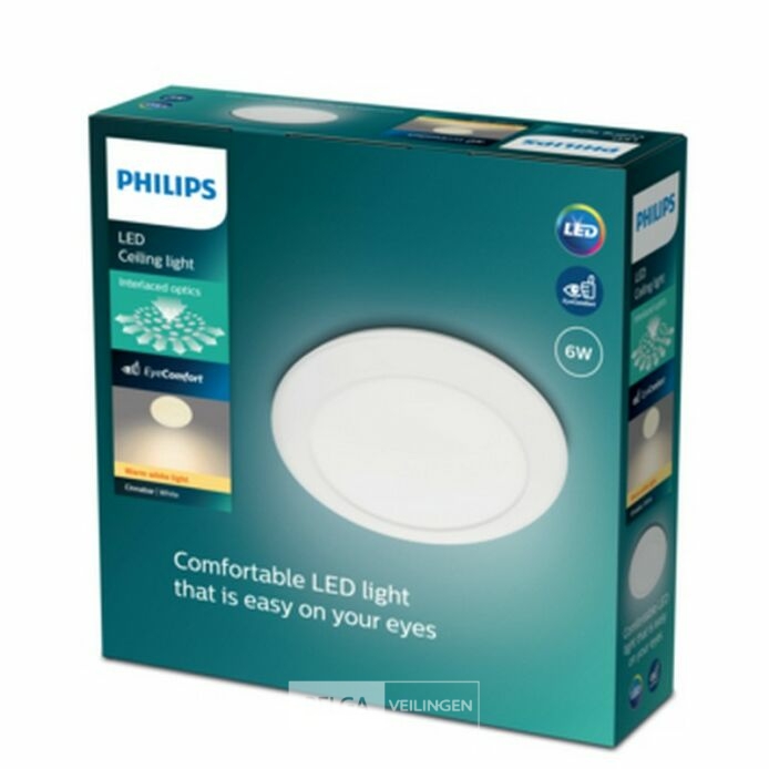 Philips Cinnabar plafondlamp rond met geïntegreerde LED 6W Ø25 cm – foto 2 – kavel bij Belga Veilingen, Bree