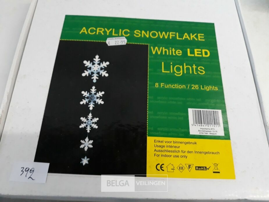 2 x Verlichte sneeuwvlokken LED helder wit – foto 4 – kavel bij Belga Veilingen, Oudsbergen