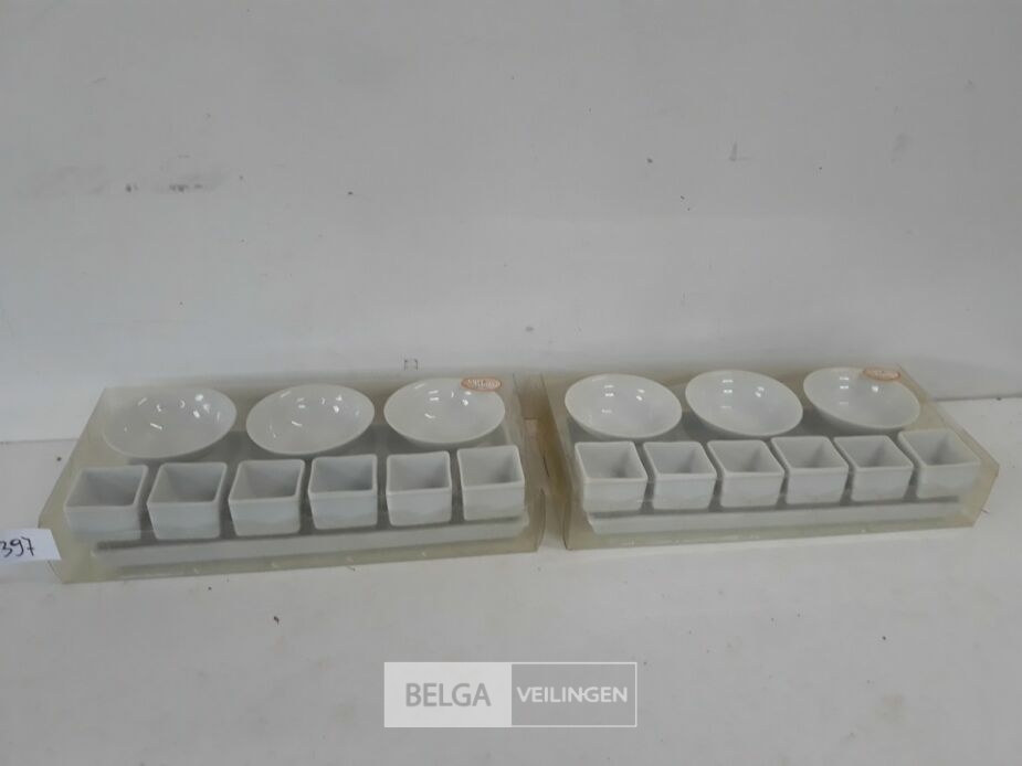 2 x Apero schaaltjes op bord 10-delig – foto 2 – kavel bij Belga Veilingen, Oudsbergen