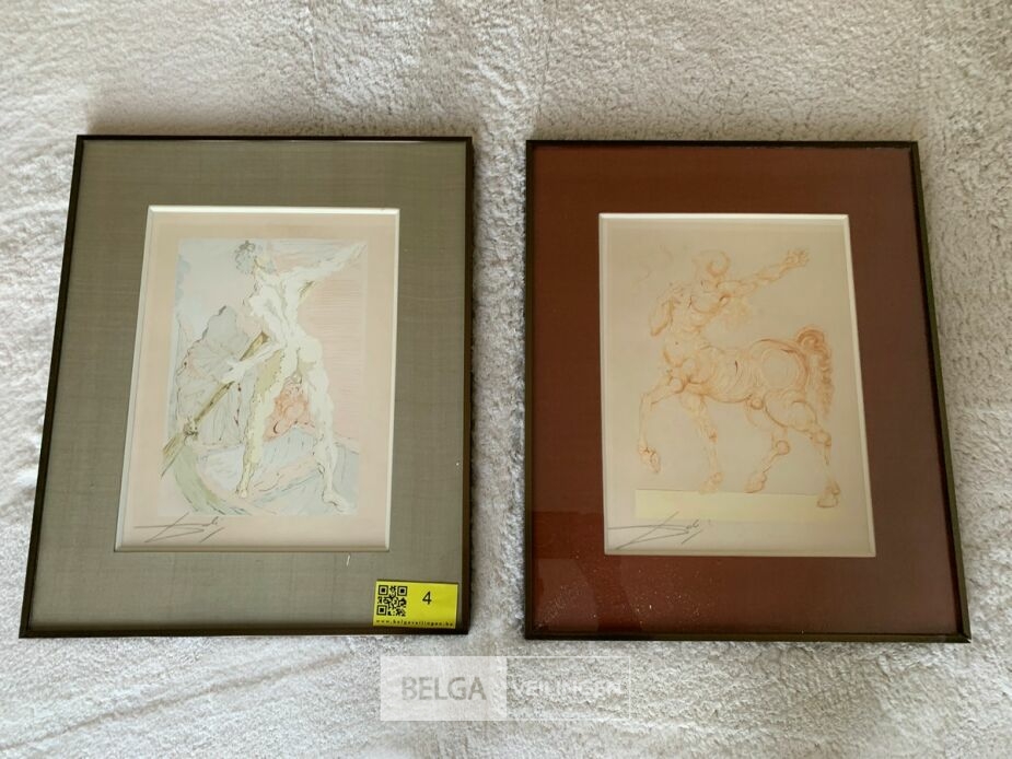 2 ingelijste kunstwerken Salvador Dali – foto 2 – kavel bij Belga Veilingen, Knokke