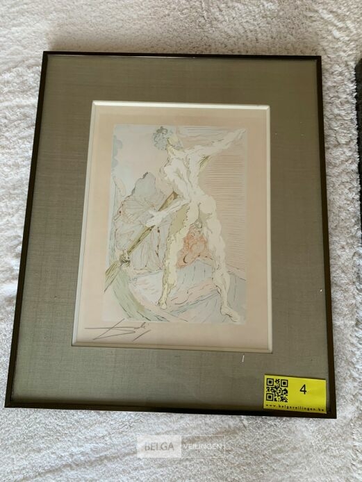 2 ingelijste kunstwerken Salvador Dali – foto 3 – kavel bij Belga Veilingen, Knokke