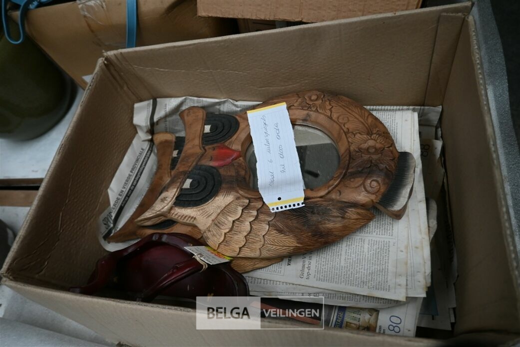 ± 6x Houten uilenspiegels – foto 2 – kavel bij Belga Veilingen, Lummen
