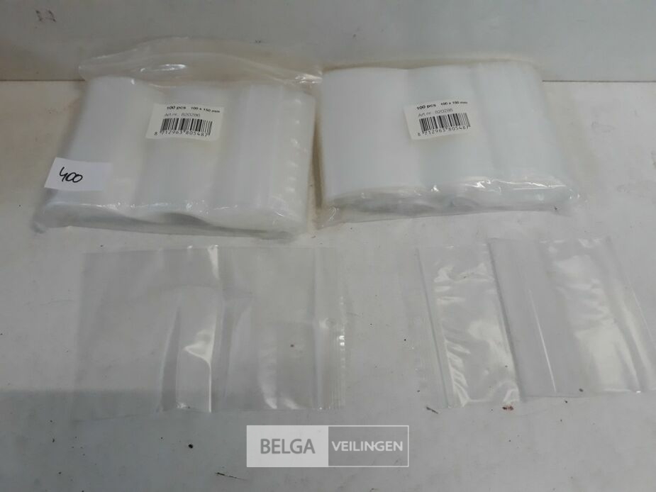 2 x Gripzakjes 100 stuks 10x15 cm – foto 2 – kavel bij Belga Veilingen, Oudsbergen