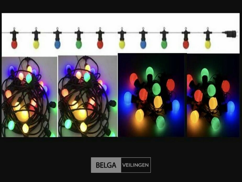 40 x ST45 Filament Shockproof LED Lampen – 5 Kleuren – E27 – foto 4 – kavel bij Belga Veilingen