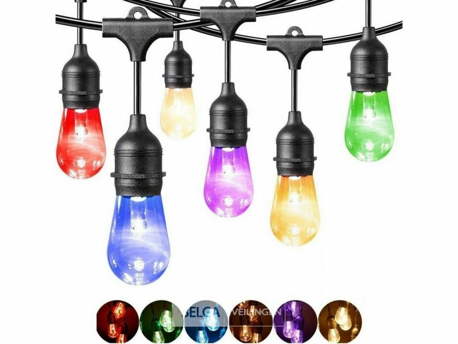 40 x ST45 Filament Shockproof LED Lampen – 5 Kleuren – E27 – foto 5 – kavel bij Belga Veilingen