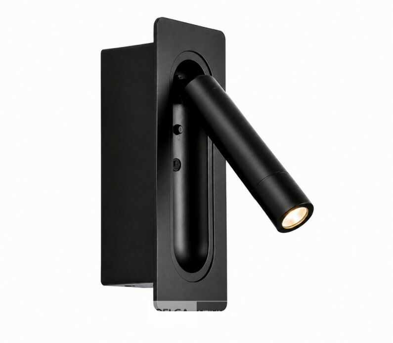 4 x LED Wandlamp 3W – 4200K Neutraal Wit - Zwart – IP20 – BELEK – foto 3 – kavel bij Belga Veilingen