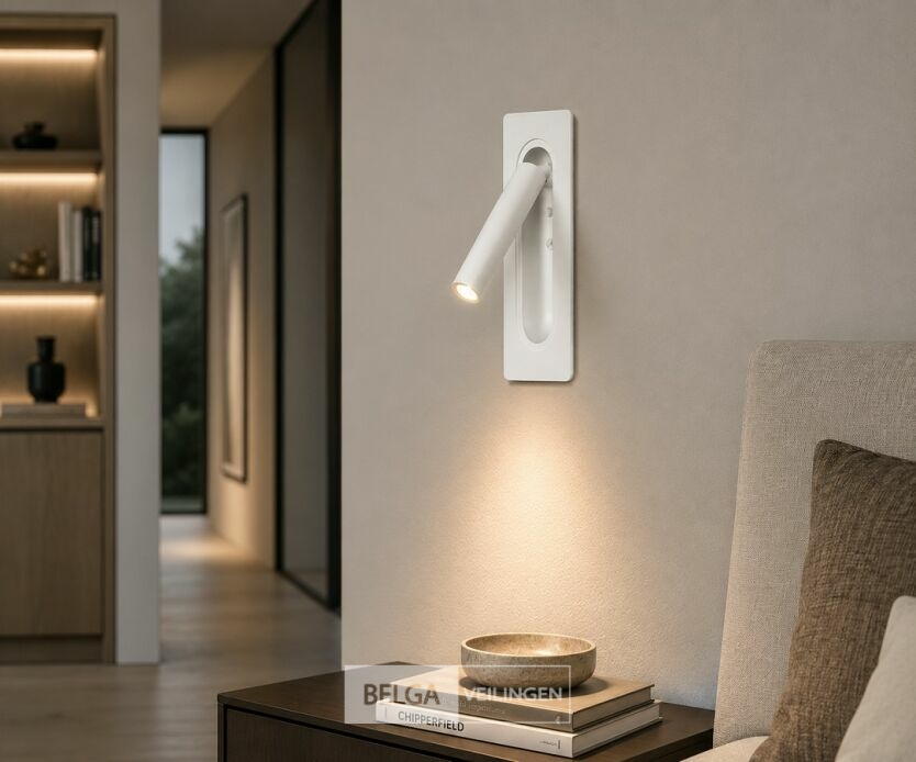 4 x LED Wandlamp 3W – 4200K Neutraal Wit - Wit – IP20 – BELEK – foto 2 – kavel bij Belga Veilingen