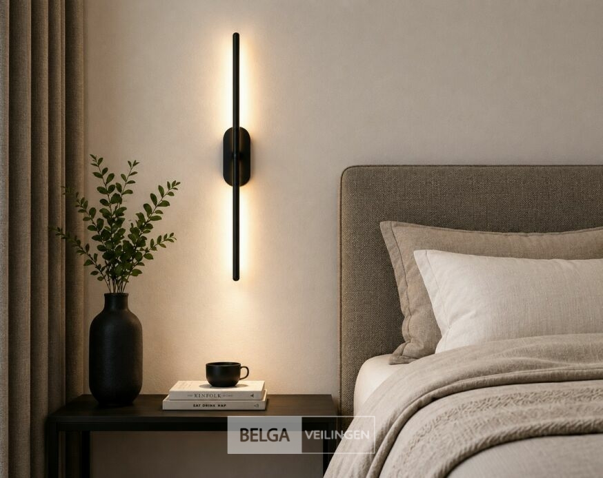4 x LED Wandlamp 10W – 4200K Neutraal Wit - Zwart – IP20 – SALDA-10 – foto 4 – kavel bij Belga Veilingen