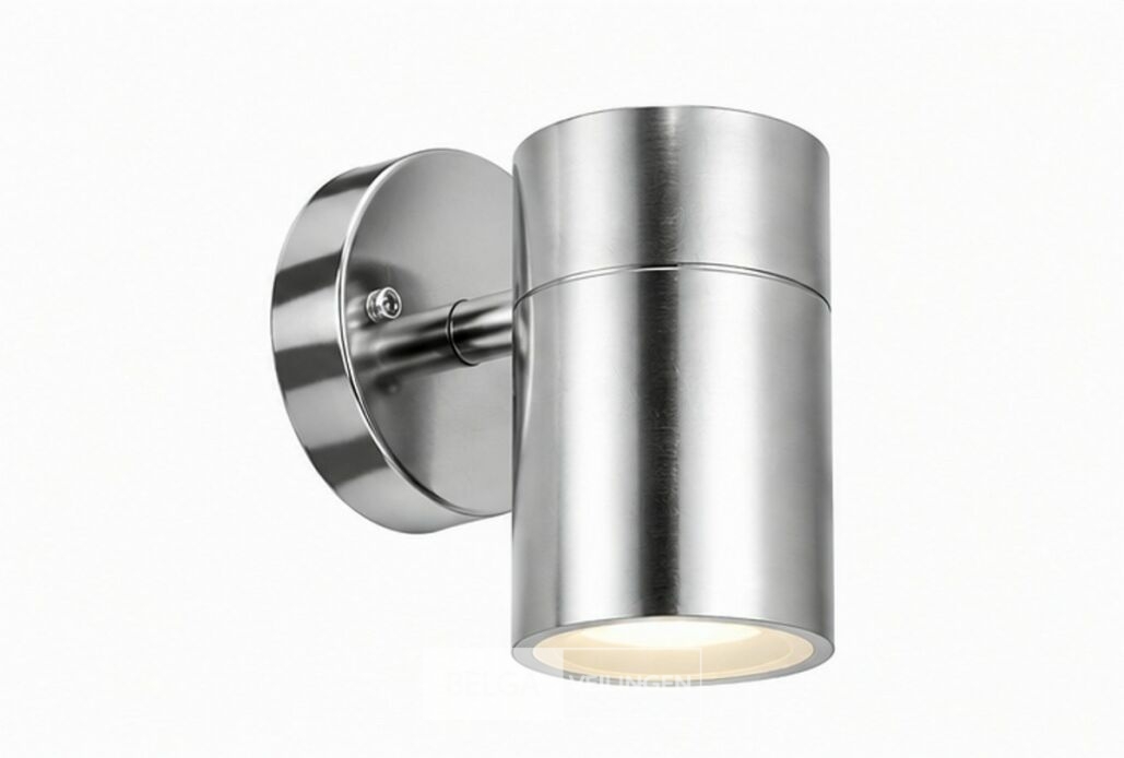 4 x Buiten Wandlamp GU10 – Mat Chroom – IP44 – MANOLYA-1 – foto 3 – kavel bij Belga Veilingen