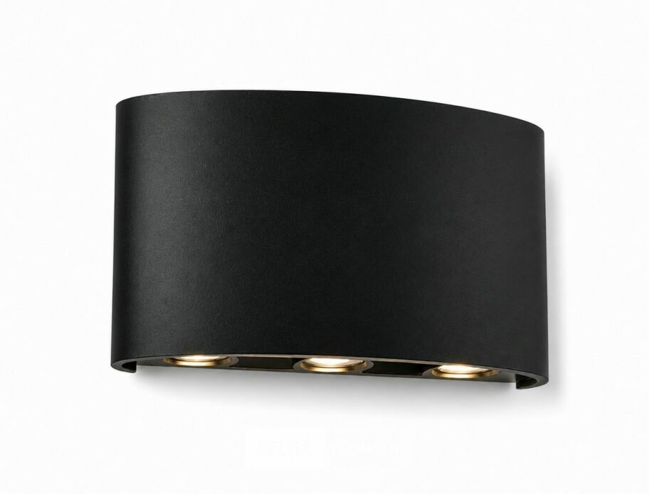6 x LED Buiten Wandlamp – 6W – 4200K Neutraal Wit - Zwart – IP65 – PROTON-6 – foto 3 – kavel bij Belga Veilingen