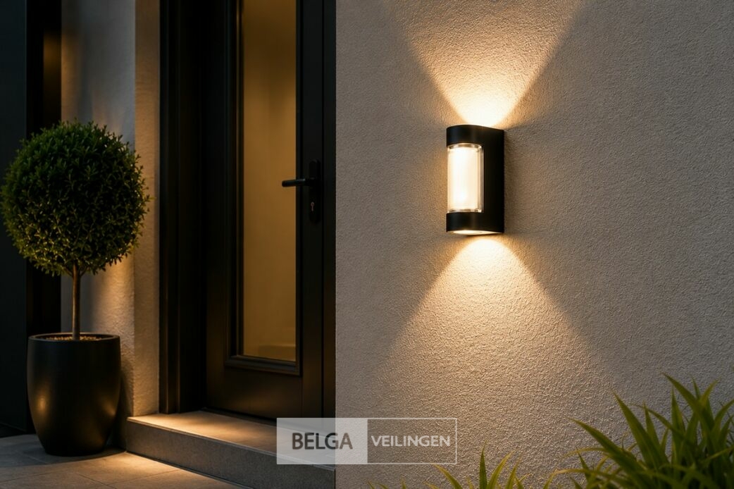 4 x LED Buiten Wandlamp – 6W – 4200K Neutraal Wit - Zwart – IP65 – VECTOR-6 – foto 2 – kavel bij Belga Veilingen