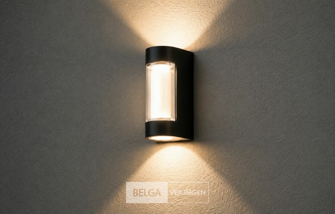 4 x LED Buiten Wandlamp – 6W – 4200K Neutraal Wit - Zwart – IP65 – VECTOR-6 – foto 4 – kavel bij Belga Veilingen