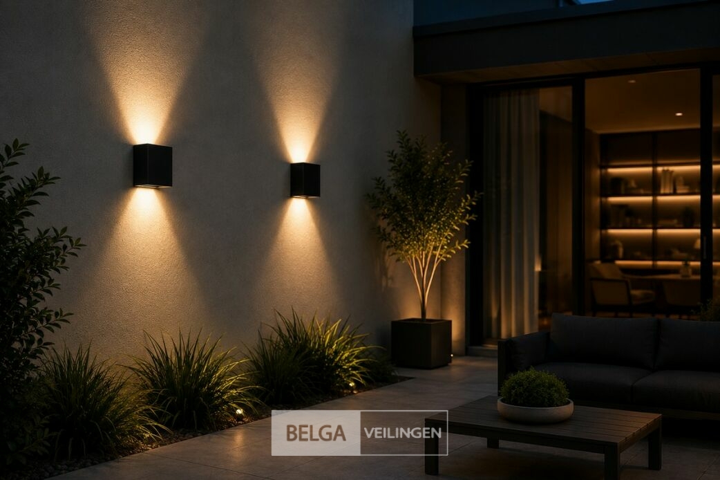 6 x LED Buiten Wandlamp – 4W – 4200K Neutraal Wit - Zwart – IP65 – SEKOYA – foto 2 – kavel bij Belga Veilingen