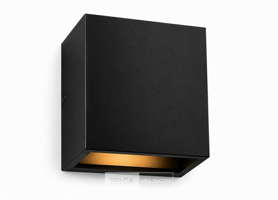 6 x LED Buiten Wandlamp – 4W – 4200K Neutraal Wit - Zwart – IP65 – SEKOYA – foto 3 – kavel bij Belga Veilingen