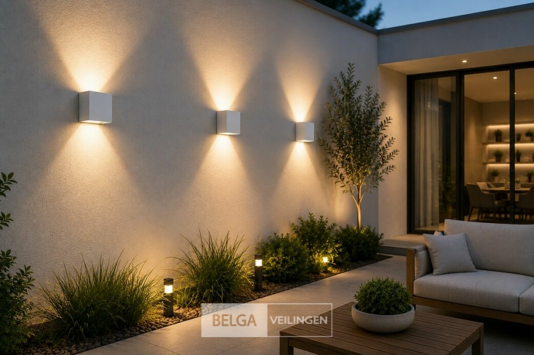 6 x LED Buiten Wandlamp – 4W – 4200K Neutraal Wit - Wit – IP65 – SEKOYA – foto 2 – kavel bij Belga Veilingen