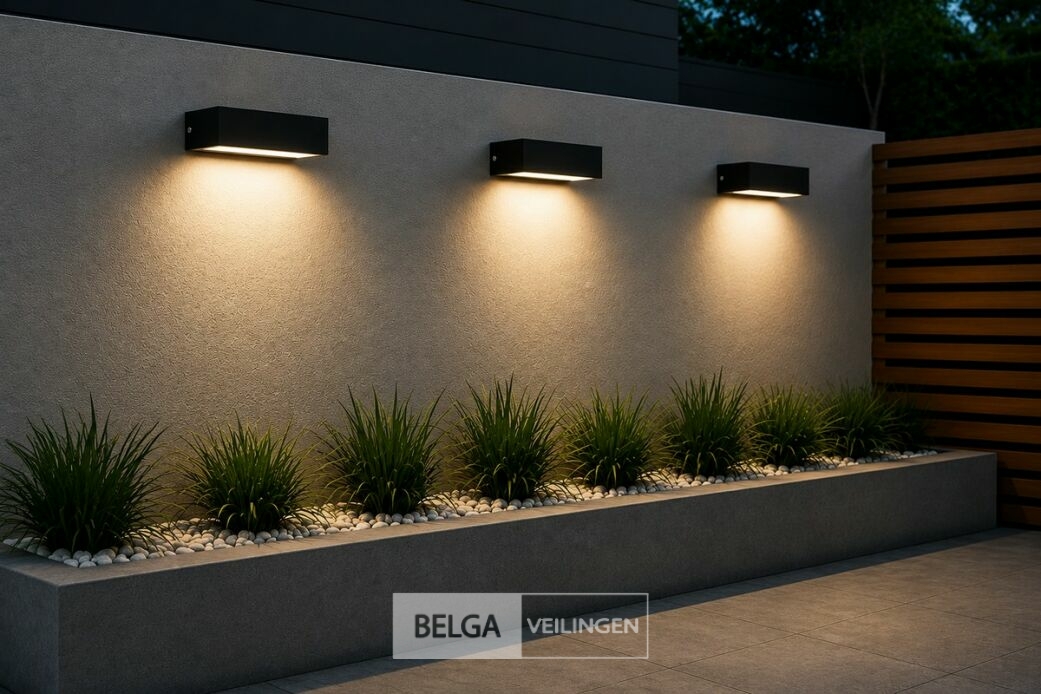 6 x LED Buiten Wandlamp – 9W – 4200K Neutraal Wit - Zwart – IP65 – ANDIZ – foto 2 – kavel bij Belga Veilingen