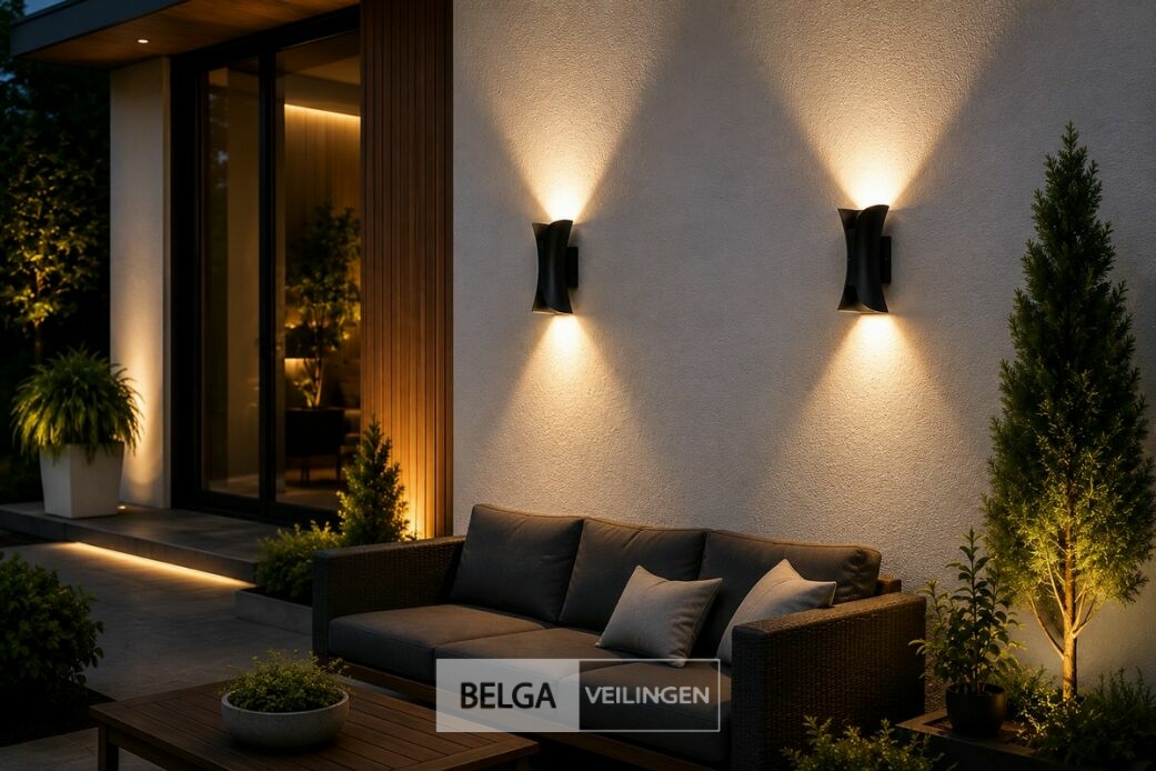 4 x LED Buiten Wandlamp – 10W – 4200K Neutraal Wit - Zwart – IP65 – MARVEL-10 – foto 2 – kavel bij Belga Veilingen