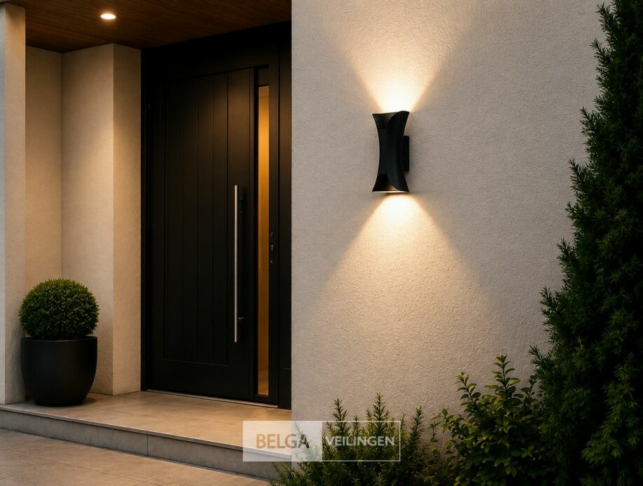 4 x LED Buiten Wandlamp – 10W – 4200K Neutraal Wit - Zwart – IP65 – MARVEL-10 – foto 4 – kavel bij Belga Veilingen