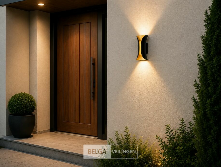 4 x LED Buiten Wandlamp – 10W – 4200K Neutraal Wit - Zwart/Goud – IP65 – MARVEL-10 – foto 5 – kavel bij Belga Veilingen