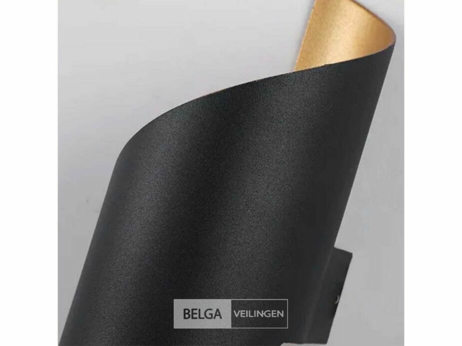 4 x LED Wandlamp – 6W – 3500K Neutraal Wit – IP54 – Zwart/Goud – SW-34 – foto 5 – kavel bij Belga Veilingen