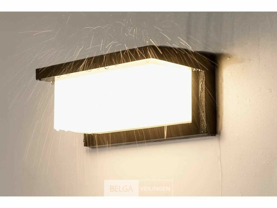 4 x LED Wandlamp – 12W – 3500K Neutraal Wit – IP54 – Zwart – SAW-02 – foto 3 – kavel bij Belga Veilingen