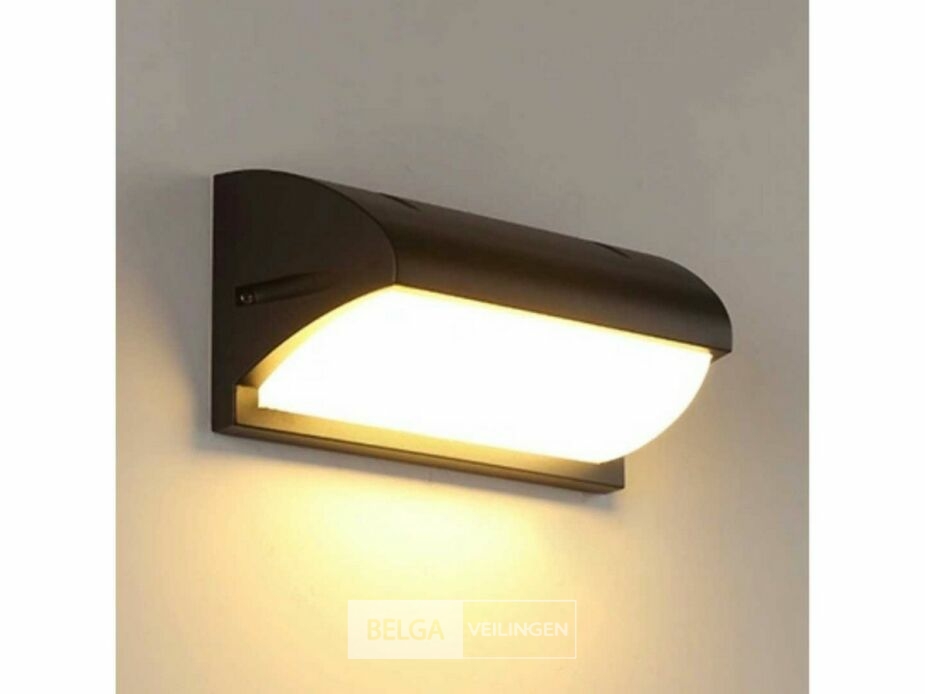 4 x LED Wandlamp – 12W – 3500K Neutraal Wit – IP54 – Zwart – SAW-05 – foto 3 – kavel bij Belga Veilingen