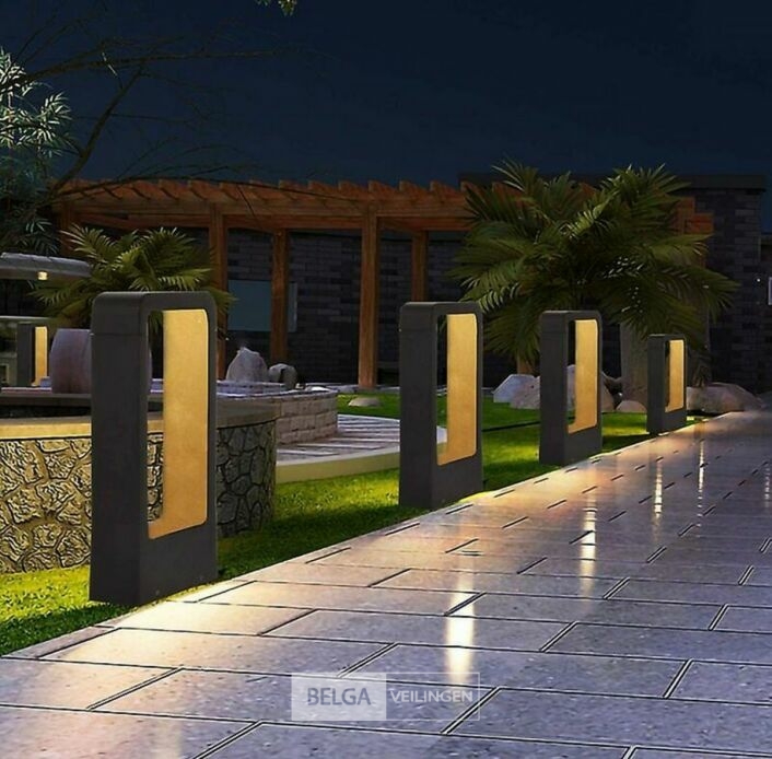 10 x Tuinlamp – 40 cm –7W LED – 3000K Warm Wit – IP54 – SLA-01 – foto 2 – kavel bij Belga Veilingen