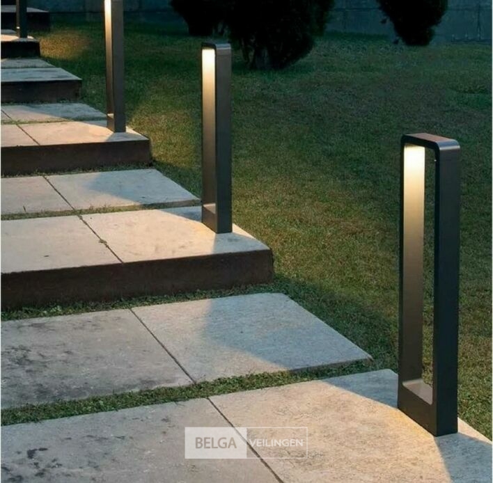 10 x Tuinlamp – 60 cm – 7W LED – 3000K Warm Wit – IP54 – Zwart – SLA-01 – foto 2 – kavel bij Belga Veilingen