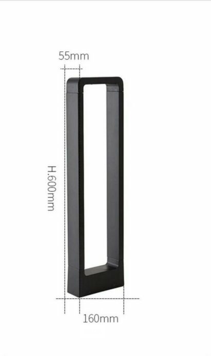 10 x Tuinlamp – 60 cm – 7W LED – 3000K Warm Wit – IP54 – Zwart – SLA-01 – foto 4 – kavel bij Belga Veilingen