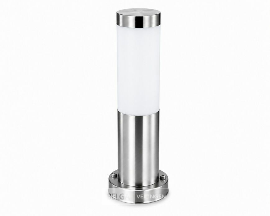 4 x Buitenlamp Tuinpaal – E27 – Chroom – IP44 – 325mm – DEFNE-3 – foto 3 – kavel bij Belga Veilingen