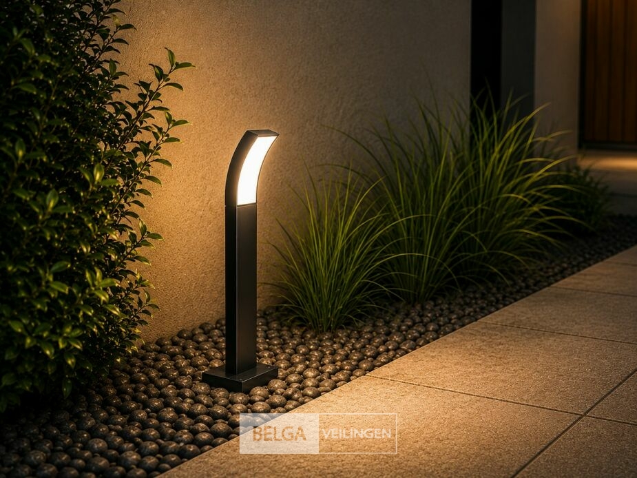 4 x LED Buiten Sokkel Lamp – 12W – 4200K Neutraal Wit - Zwart – IP65 – PRESTIGE-3 – foto 4 – kavel bij Belga Veilingen