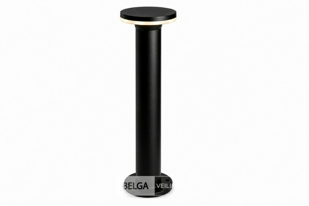 4 x LED Buiten Sokkel Lamp – 12W – 4200K Neutraal Wit - Zwart – IP65 – DEXTER-3 – foto 3 – kavel bij Belga Veilingen