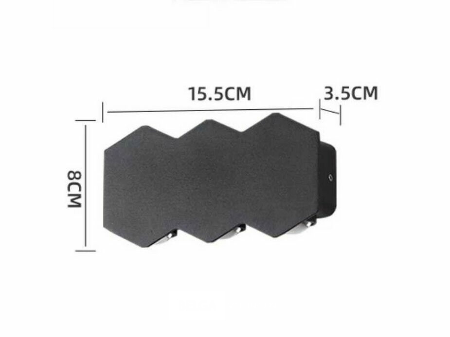 4 x Bidirectionele LED Wandlamp – 6W – 3500K Warm Wit – IP54 – SW-51-3 – foto 5 – kavel bij Belga Veilingen