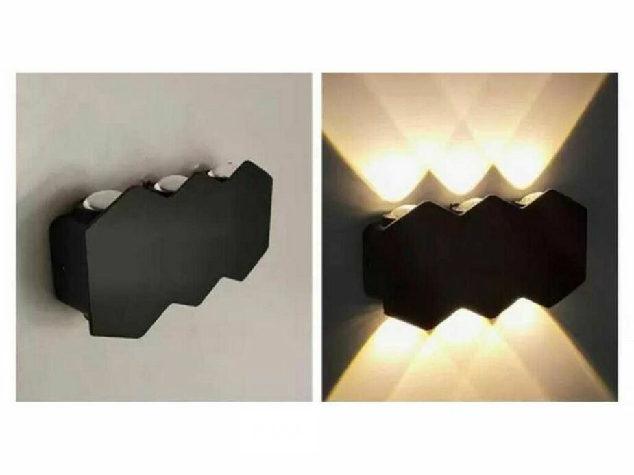 4 x Bidirectionele LED Wandlamp – 6W – 3500K Warm Wit – IP54 – SW-51-3 – foto 6 – kavel bij Belga Veilingen