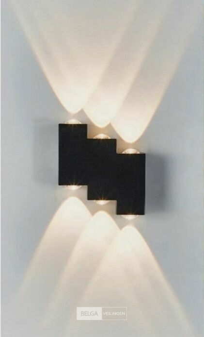4 x Bidirectionele LED Wandlamp – 6W – 3500K Warm Wit – IP54 – SW-45-3 – foto 2 – kavel bij Belga Veilingen