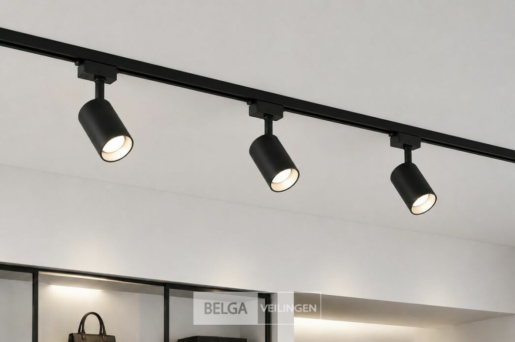 10 x Railverlichting Track – 1 Fase – 2 Meter – Zwart - LIGHTING TRACK – foto 4 – kavel bij Belga Veilingen
