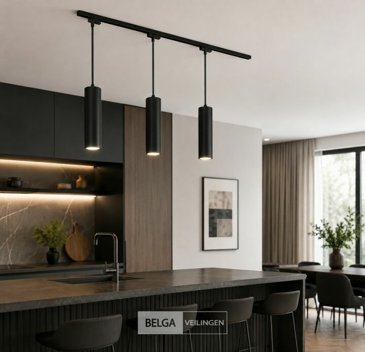 4 x LED Hangspot voor Magnetische Rail – 48V – 20W – 3000K Warm Wit – foto 2 – kavel bij Belga Veilingen