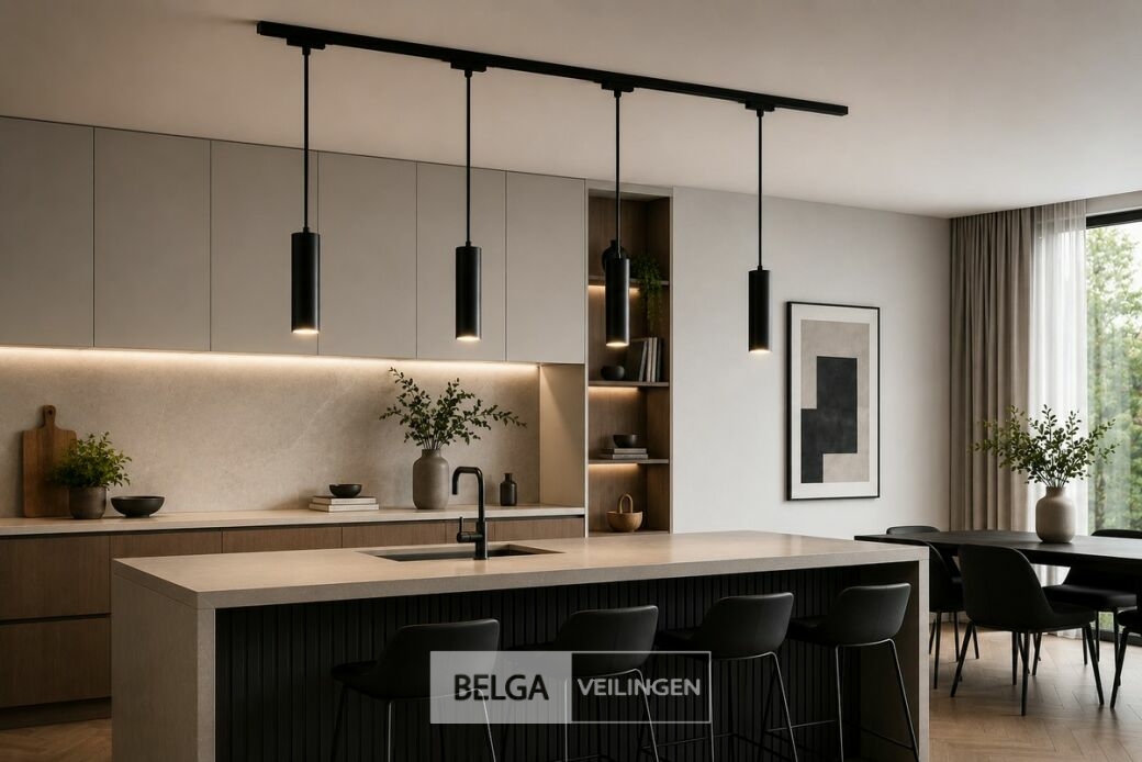 4 x LED Hangspot voor Magnetische Rail – 48V – 20W – 3000K Warm Wit – foto 4 – kavel bij Belga Veilingen
