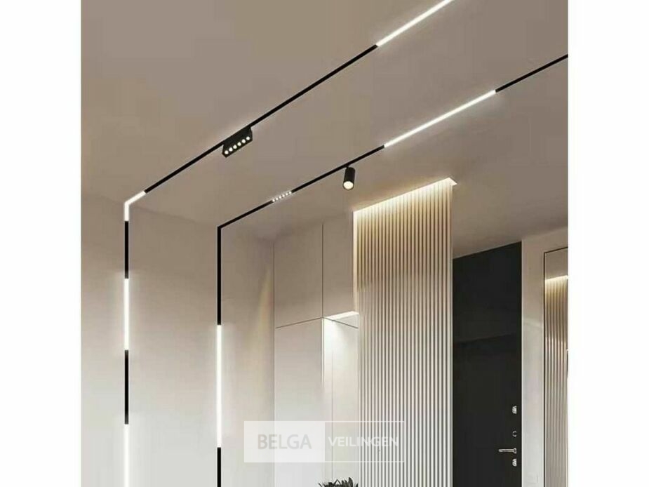 4 x LED Lineaire Spot voor Magnetische Rail – 48V – 12W – 4000K Neutraal Wit – Libra – foto 5 – kavel bij Belga Veilingen