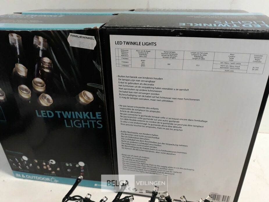 4 x Kerstverlichting met controler LED 360L warm wit – foto 3 – kavel bij Belga Veilingen, Oudsbergen