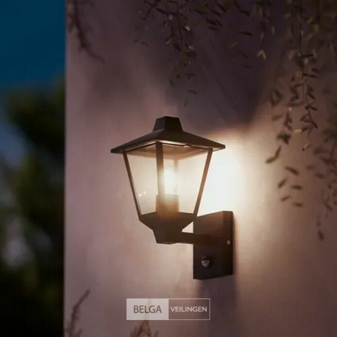 Philips Buitenwandlamp Kinno - Zwart - E27 - 25W - met Sensor – foto 4 – kavel bij Belga Veilingen, Bree