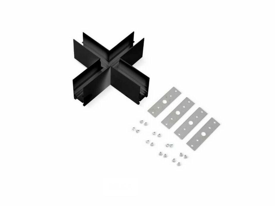 4 x X-Connector voor Opbouw Magnetische Rail – 48V – Horizontaal – foto 4 – kavel bij Belga Veilingen