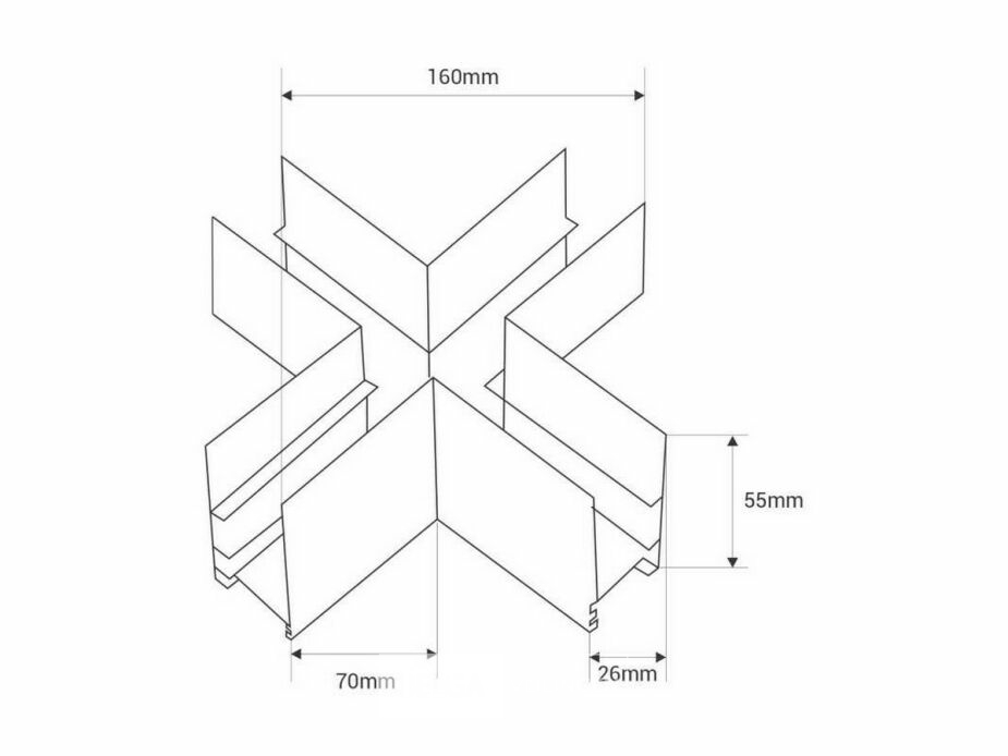 4 x X-Connector voor Opbouw Magnetische Rail – 48V – Horizontaal – foto 5 – kavel bij Belga Veilingen