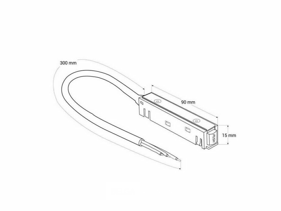 4 x Voedingsconnector met Kabel voor Magnetische Rail – 48V – Zwart – foto 4 – kavel bij Belga Veilingen