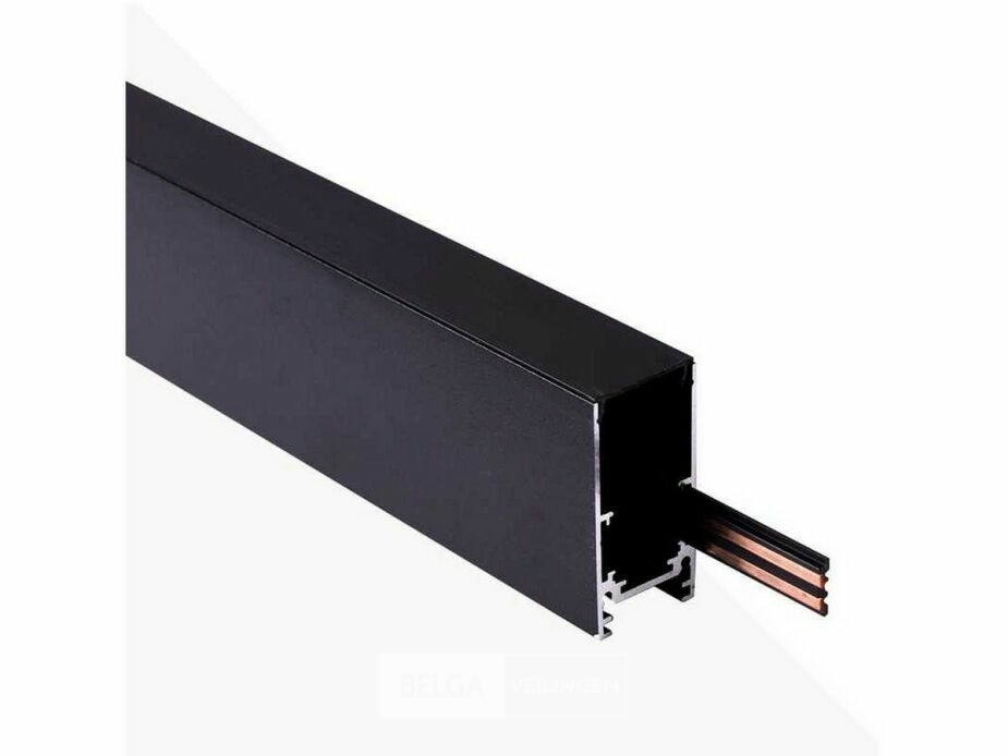3 x Magnetische Rail voor Opbouw – 20mm – 48V – 2 Meter – Zwart – foto 5 – kavel bij Belga Veilingen