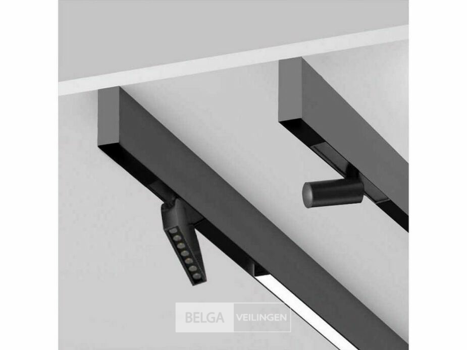 3 x Magnetische Rail voor Opbouw – 20mm – 48V – 2 Meter – Zwart – foto 6 – kavel bij Belga Veilingen
