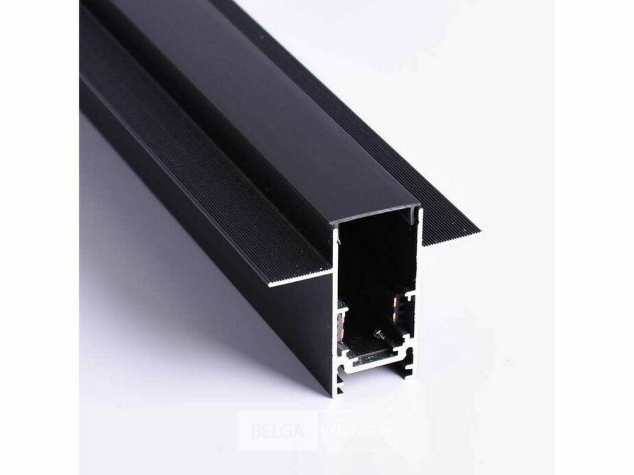 3 x Inbouw Magnetische Rail – 20mm – 48V – 3 Meter – Zwart – foto 3 – kavel bij Belga Veilingen